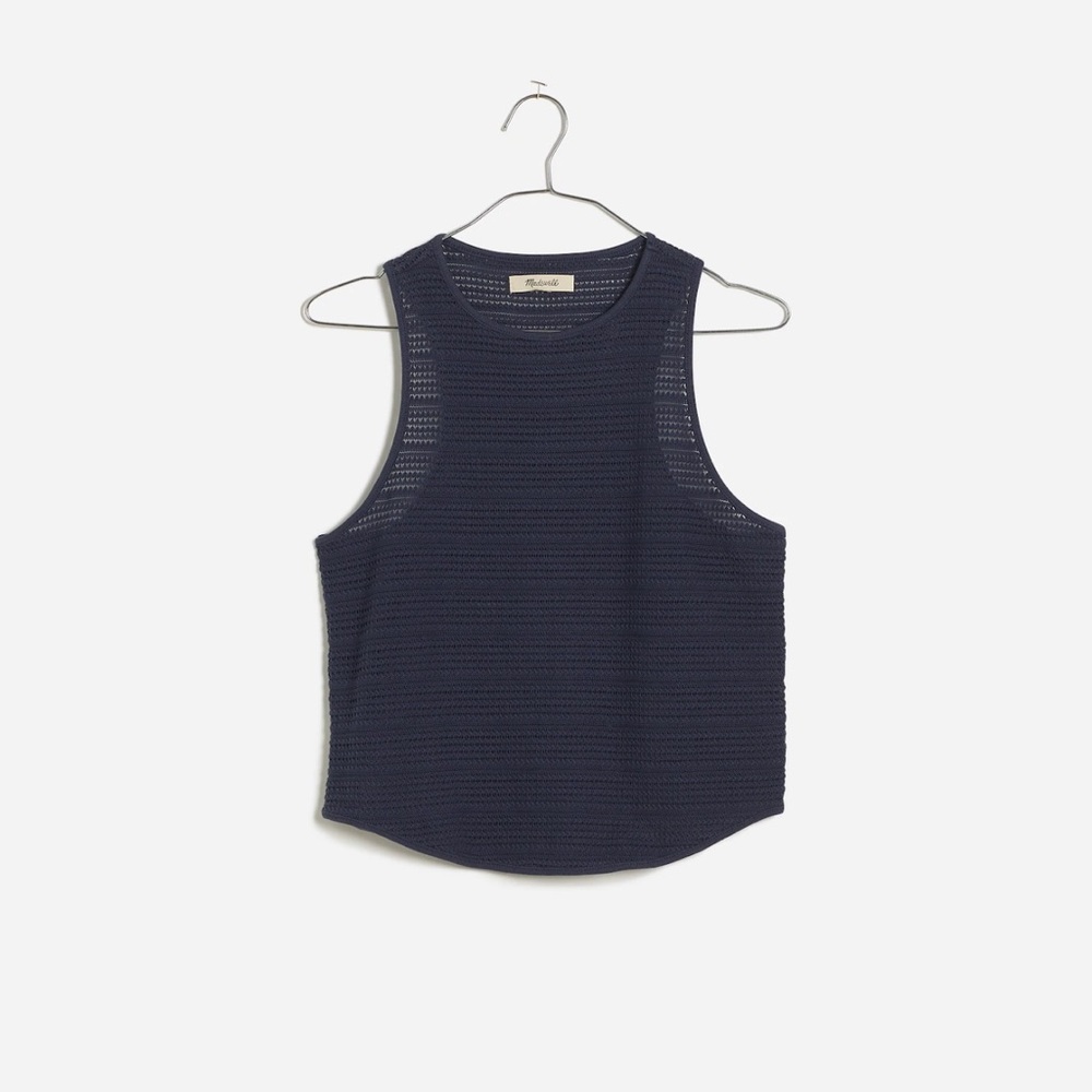 Madewell Crochet-Knit Cutaway Tank